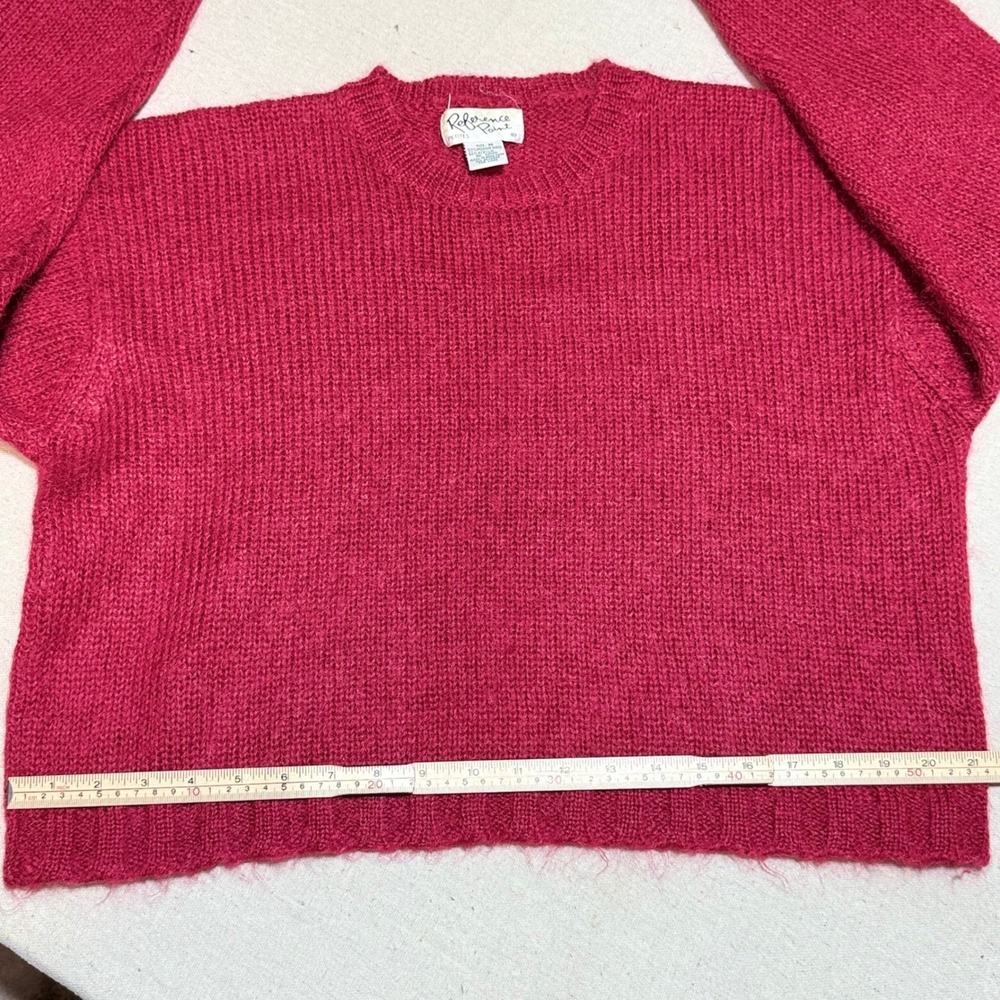 Reference Point Sweater Medium M Petite Mohair Wool Blend Fuzzy Knit Vintage - Picture 6 of 7